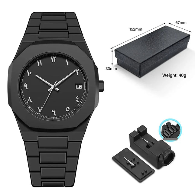 Minimalistic Arabic Numerals Watch