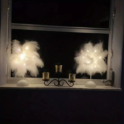 Feather Design LED Table Lamp