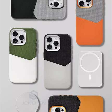 Magnetic Leather Card Holder Case for iPhone