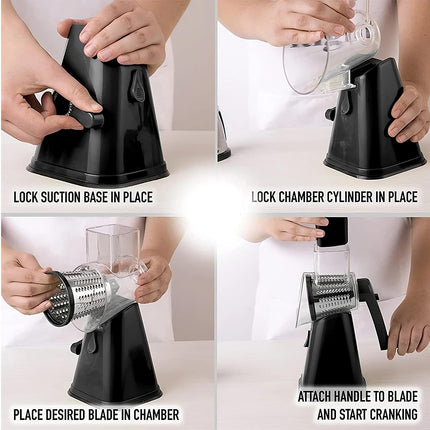 Rotary Cheese Grater & Vegetable Slicer