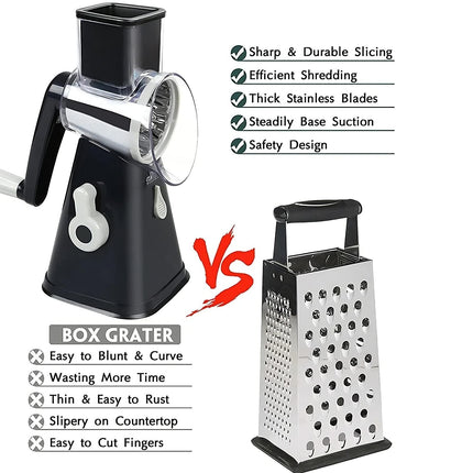 Rotary Cheese Grater & Vegetable Slicer