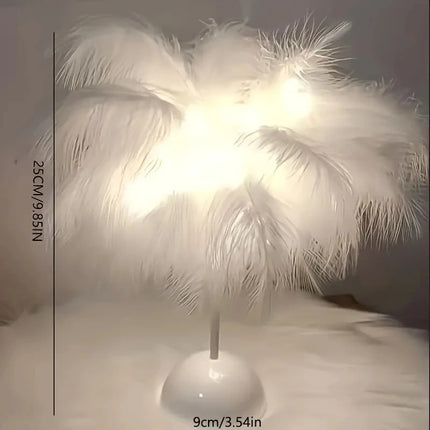 Feather Design LED Table Lamp