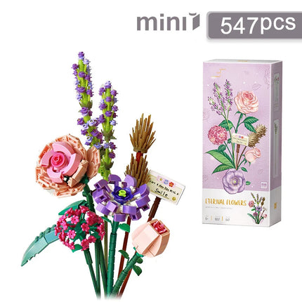 Mini Rose Building Blocks Flower Bouquet