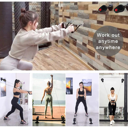 MuscleFlexFitness Resistance Pull Down Rope Trainer With Suction