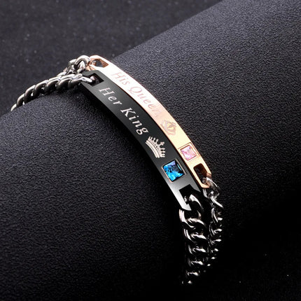 His Queen Her King Couple Bracelet