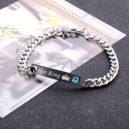 His Queen Her King Couple Bracelet