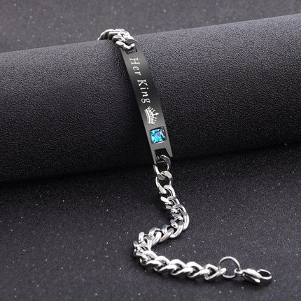 His Queen Her King Couple Bracelet