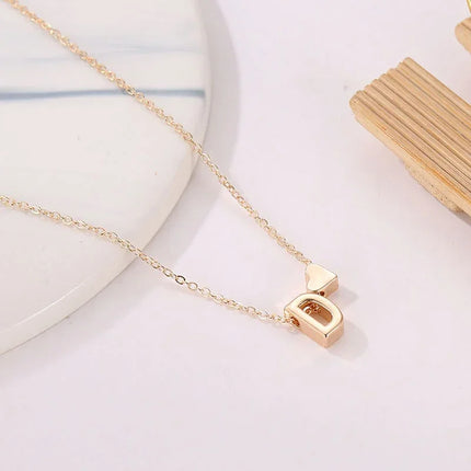 Viral love  Heart Dainty Initial Necklace
