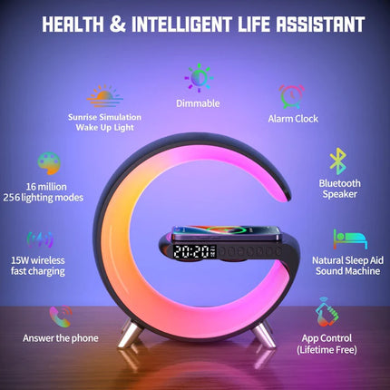 DreamWave Resonance Wireless Charging Bluetooth Lamp