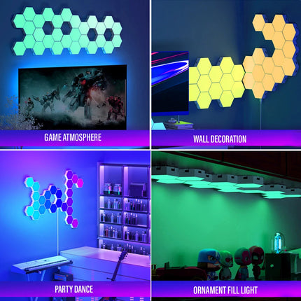 Viral RGB Bluetooth LED Hexagon Light Indoor Wall Lights