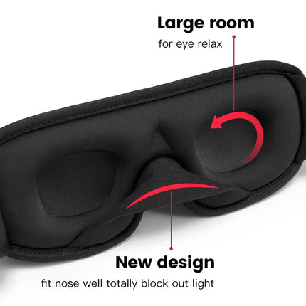 Smart  3D Sleeping Mask Block Out Light Soft Padded